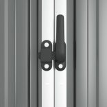 szürke horganyzott acél kerti szerszámtároló 225 x 89 x 161 cm