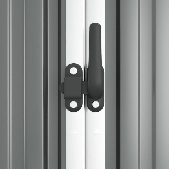 szürke horganyzott acél kerti szerszámtároló 225 x 89 x 161 cm