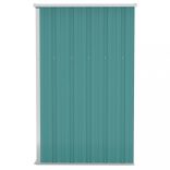 zöld acél falhoz erősíthető kerti fészer 118 x 100 x 178 cm