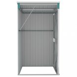 zöld acél falhoz erősíthető kerti fészer 118 x 100 x 178 cm