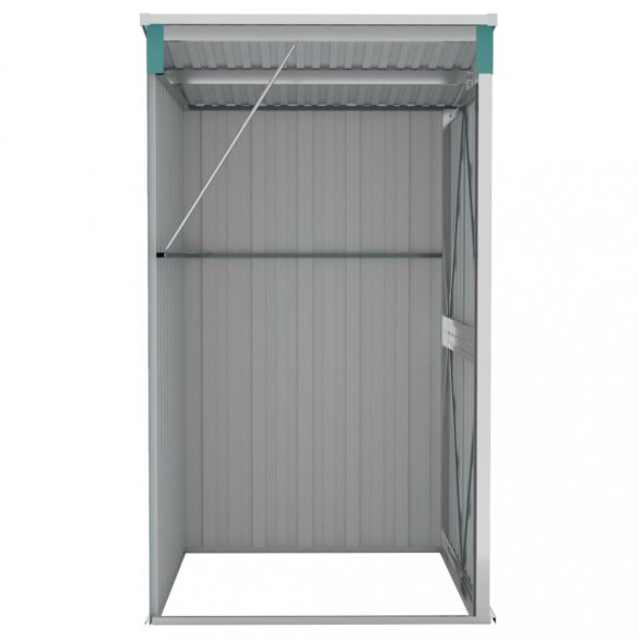 zöld acél falhoz erősíthető kerti fészer 118 x 100 x 178 cm