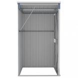 szürke acél falhoz erősíthető kerti fészer 118x100x178 cm