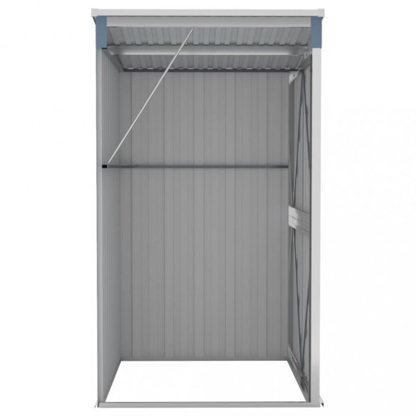 szürke acél falhoz erősíthető kerti fészer 118x100x178 cm