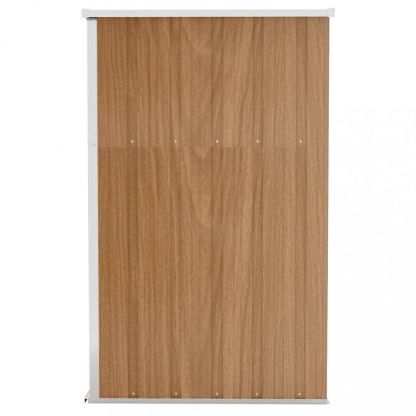 barna acél falhoz erősíthető kerti fészer 118x100x178 cm