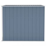 szürke acél falhoz erősíthető kerti fészer 118 x 194 x 178 cm