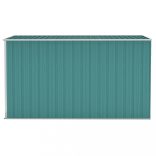 zöld acél falhoz erősíthető kerti fészer 118 x 288 x 178 cm