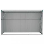 zöld acél falhoz erősíthető kerti fészer 118 x 288 x 178 cm