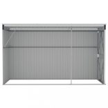 antracitszürke acél falhoz erősíthető fészer 118 x 288 x 178 cm