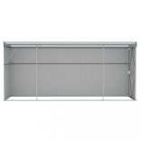 zöld acél falhoz erősíthető kerti fészer 118 x 382 x 178 cm