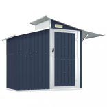 antracitszürke horganyzott acél kerti fészer 270x130x208,5 cm