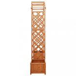 tömör fenyőfa kerti lugas virágtartóval