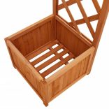 tömör fenyőfa kerti lugas virágtartóval