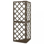 szürke tömör fenyőfa lugasrácssarok 50 x 50 x 145 cm