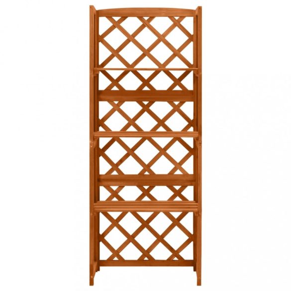 tömör fenyőfa lugasrács polcokkal 55 x 30 x 140 cm