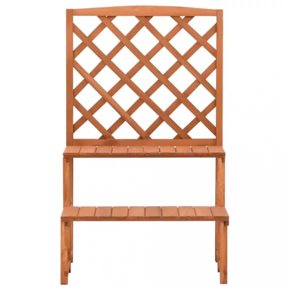 tömör fenyőfa rácsos virágtartó állvány 70 x 42 x 115 cm