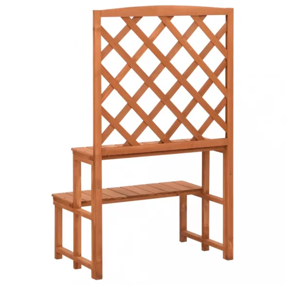 tömör fenyőfa rácsos virágtartó állvány 70 x 42 x 115 cm