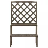 szürke tömör fenyőfa rácsos virágtartó állvány 70 x 42 x 115 cm