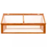 barna fenyőfa melegház 114 x 80 x 50 cm