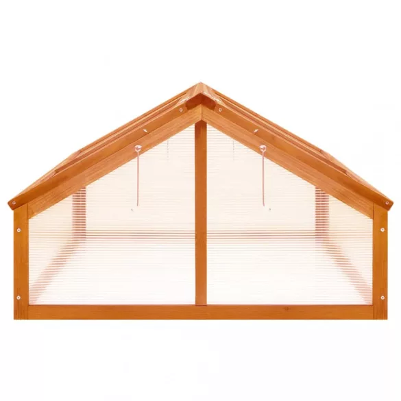 barna fenyőfa melegház 114 x 80 x 50 cm