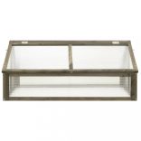 szürke fenyőfa melegház 114 x 80 x 50 cm