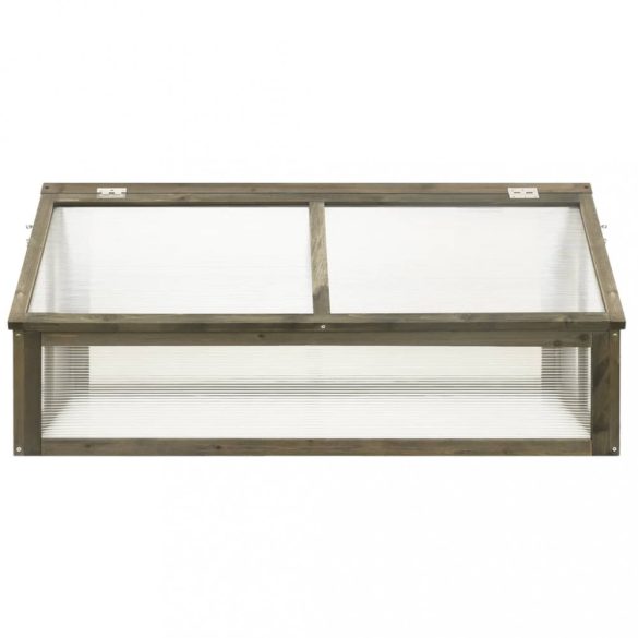 szürke fenyőfa melegház 114 x 80 x 50 cm