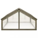 szürke fenyőfa melegház 114 x 80 x 50 cm