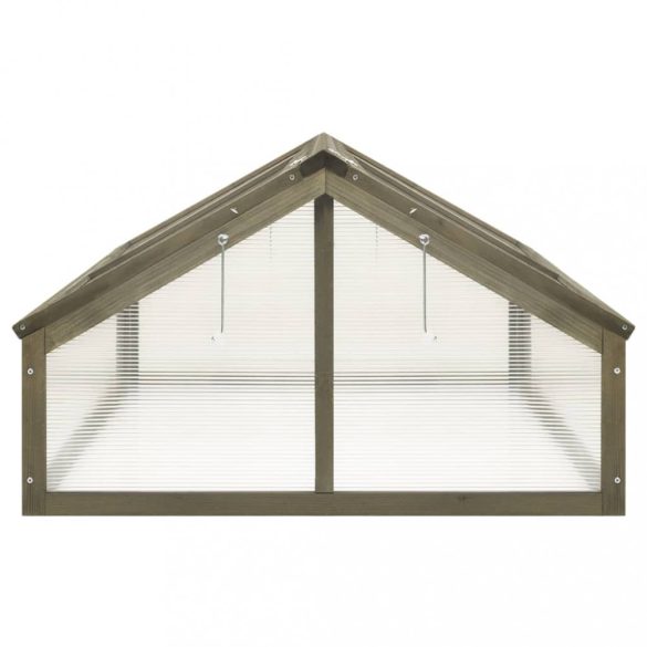 szürke fenyőfa melegház 114 x 80 x 50 cm