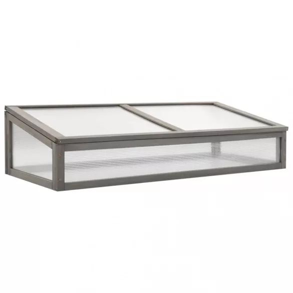 tömör fenyőfa magaságyás melegházzal 110 x 54 x 120 cm