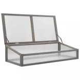 tömör fenyőfa magaságyás melegházzal 110 x 54 x 120 cm