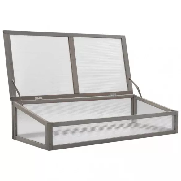 tömör fenyőfa magaságyás melegházzal 110 x 54 x 120 cm
