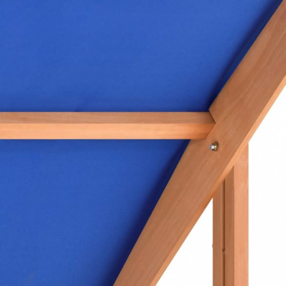 fenyőfa homokozó tetővel 112 x 112 x 112 cm