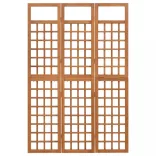 3 paneles tömör fenyőfa térelválasztó/lugasrács 121 x 180,5 cm