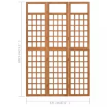3 paneles tömör fenyőfa térelválasztó/lugasrács 121 x 180,5 cm