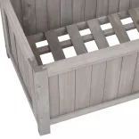 szürke tömör fenyőfa rácsos kerti ültetőláda 70 x 30 x 135 cm