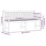 tömör akácfa kerti pad 180 cm