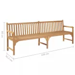 tömör tíkfa kerti pad 228 cm