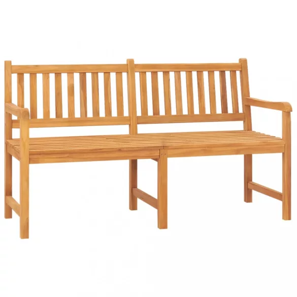 3 személyes tömör tíkfa kerti pad asztallal 150 cm