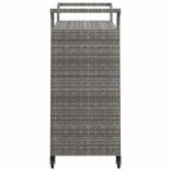 szürke polyrattan bárkocsi fiókkal 100 x 45 x 97 cm
