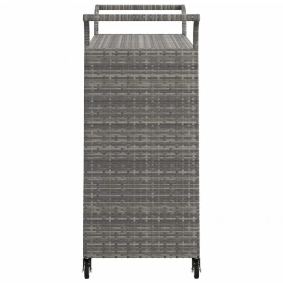 szürke polyrattan bárkocsi fiókkal 100 x 45 x 97 cm