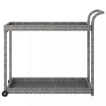 szürke polyrattan bárkocsi 100 x 45 x 83 cm