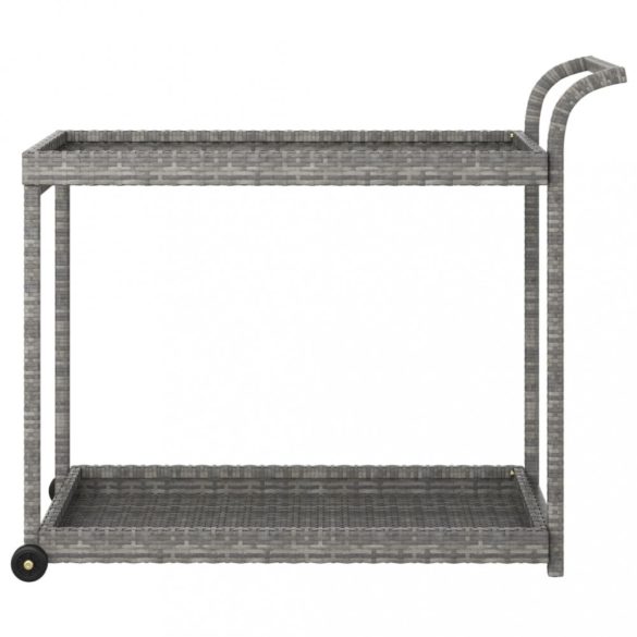 szürke polyrattan bárkocsi 100 x 45 x 83 cm
