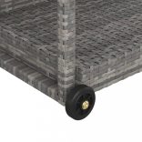 szürke polyrattan bárkocsi 100 x 45 x 83 cm