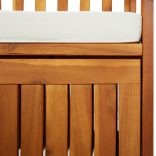 tömör akácfa tárolópad párnával 170 cm