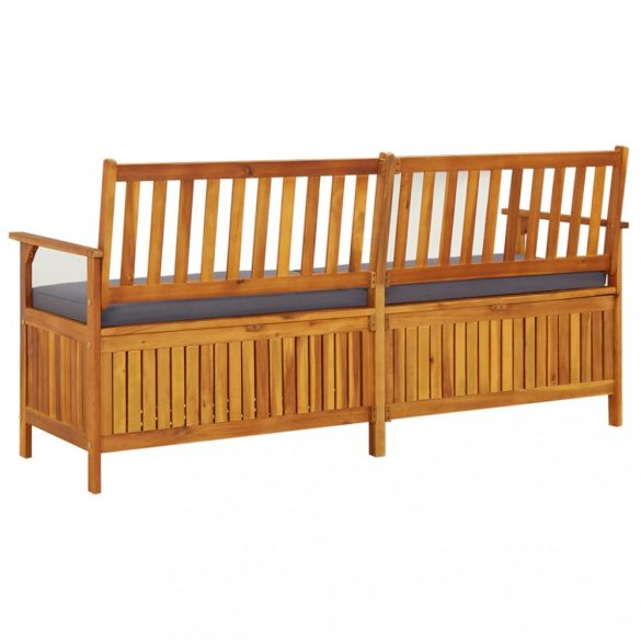 tömör akácfa tárolópad párnával 170 cm