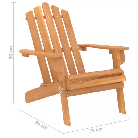 tömör akácfa kerti adirondack szék