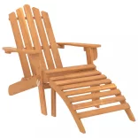 tömör akácfa kerti adirondack szék lábtartóval