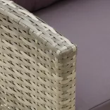 szürke polyrattan kerti szék párnákkal