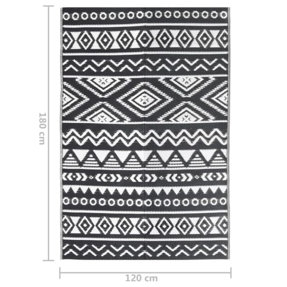 kültéri szőnyeg ARAKIL fekete 120x180 cm PP