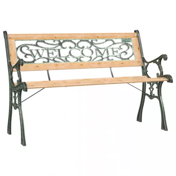 tömör fenyőfa kerti pad 122 cm