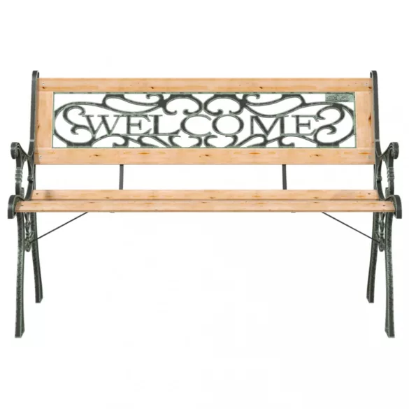 tömör fenyőfa kerti pad 122 cm